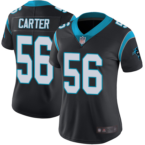 Carolina Panthers Limited Black Women Jermaine Carter Home Jersey NFL Football #56 Vapor Untouchable->carolina panthers->NFL Jersey